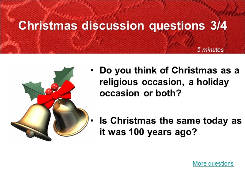 Do you think of Christmas as a religious occasion, a holiday occasion or both?